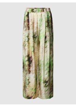 Spodnie materiałowe z wiskozy ze wzorem na całej powierzchni ze sklepu Peek&Cloppenburg  w kategorii Spodnie damskie - zdjęcie 167932357