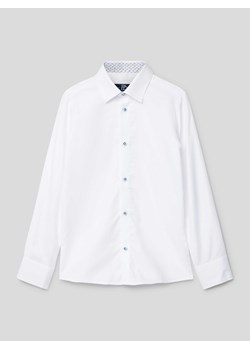 Koszula o kroju slim fit z kołnierzykiem typu kent ze sklepu Peek&Cloppenburg  w kategorii Koszule chłopięce - zdjęcie 167932636