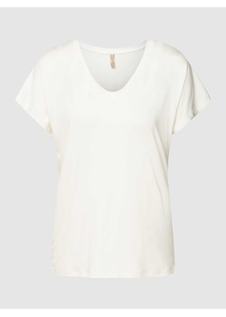 T-shirt z detalem z logo model ‘Marcia’ ze sklepu Peek&Cloppenburg  w kategorii Bluzki damskie - zdjęcie 167932805