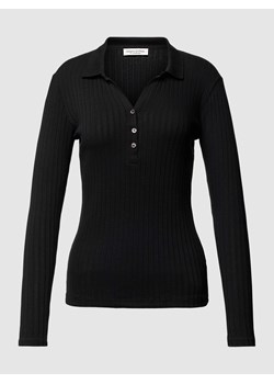 Bluzka z długim rękawem,efektem prążkowania i wzorem w paski ze sklepu Peek&Cloppenburg  w kategorii Swetry damskie - zdjęcie 167932829
