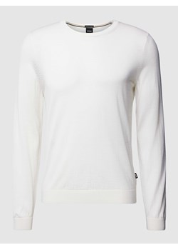 Sweter z dzianiny z detalem z logo model ‘Leno’ ze sklepu Peek&Cloppenburg  w kategorii Swetry męskie - zdjęcie 167932989