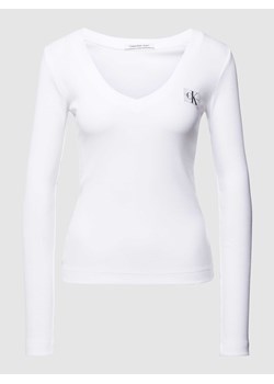 Bluzka z długim rękawem i naszywką z logo ze sklepu Peek&Cloppenburg  w kategorii Bluzki damskie - zdjęcie 167933068