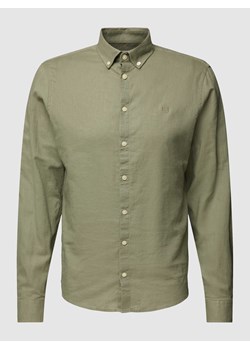 Koszula lniana o kroju regular fit z kołnierzykiem typu button down model ‘Anton’ ze sklepu Peek&Cloppenburg  w kategorii Koszule męskie - zdjęcie 167933125