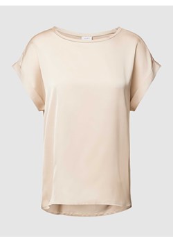 Bluzka z krótkim rękawem i zakładkami w jednolitym kolorze ze sklepu Peek&Cloppenburg  w kategorii Bluzki damskie - zdjęcie 167933269