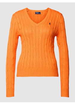 Sweter z dzianiny z wzorem warkocza ze sklepu Peek&Cloppenburg  w kategorii Swetry damskie - zdjęcie 167933885