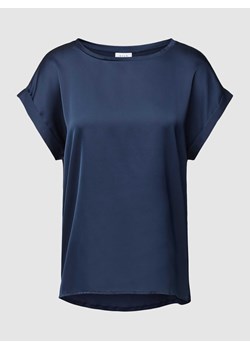 Bluzka z krótkim rękawem i zakładkami w jednolitym kolorze ze sklepu Peek&Cloppenburg  w kategorii Bluzki damskie - zdjęcie 167933987