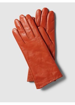 Rękawiczki skórzane ze skóry jagnięcej nappa w kolorze granatowym ze sklepu Peek&Cloppenburg  w kategorii Rękawiczki damskie - zdjęcie 167934505