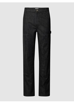 Jeansy o kroju regular fit z materiałowym obszyciem na kolanach ze sklepu Peek&Cloppenburg  w kategorii Jeansy męskie - zdjęcie 167935035