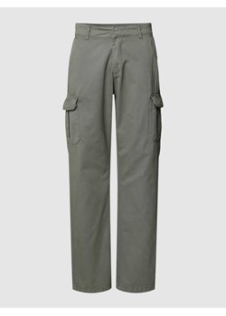 Spodnie cargo o kroju straight leg fit w jednolitym kolorze ze sklepu Peek&Cloppenburg  w kategorii Spodnie męskie - zdjęcie 167935098