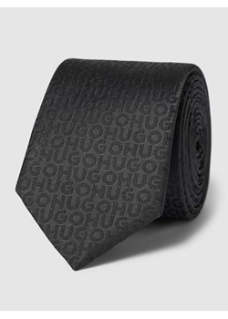 Krawat ze wzorem z logo na całej powierzchni ze sklepu Peek&Cloppenburg  w kategorii Krawaty - zdjęcie 167935509