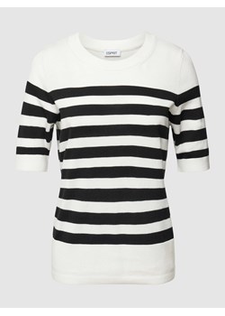 T-shirt o kroju regular fit z prążkowanym wykończeniem ze sklepu Peek&Cloppenburg  w kategorii Bluzki damskie - zdjęcie 167935825