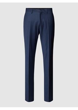 Spodnie do garnituru o kroju slim fit z wełny merino w odcieniu błękitu królewskiego ze sklepu Peek&Cloppenburg  w kategorii Spodnie męskie - zdjęcie 167940079
