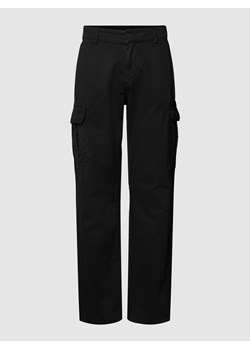 Spodnie cargo o kroju straight leg fit w jednolitym kolorze ze sklepu Peek&Cloppenburg  w kategorii Spodnie męskie - zdjęcie 167940237