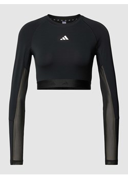 Bluzka krótka z długim rękawem i detalem z logo ze sklepu Peek&Cloppenburg  w kategorii Bluzki damskie - zdjęcie 167940307