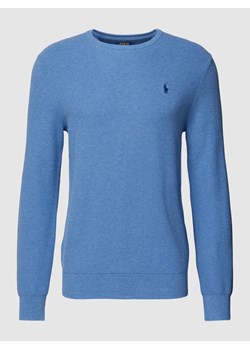 Sweter z dzianiny w jednolitym kolorze ze sklepu Peek&Cloppenburg  w kategorii Swetry męskie - zdjęcie 167941017