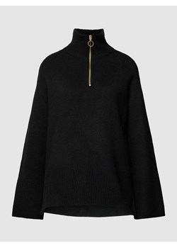 Sweter z dzianiny z krótkim zamkiem błyskawicznym model ‘PHILINE’ ze sklepu Peek&Cloppenburg  w kategorii Swetry damskie - zdjęcie 167941058