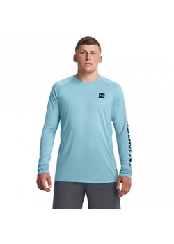 Męski longsleeve treningowy Under Armour UA Tech Print Fill LS - niebieski ze sklepu Sportstylestory.com w kategorii T-shirty męskie - zdjęcie 167942188