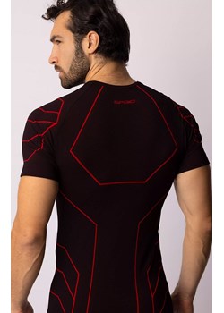 Termoaktywna koszulka męska z krótkim rękawem czarno-czerwona Rapid, Kolor czarno-czerwony, Rozmiar L, Spaio ze sklepu Primodo w kategorii T-shirty męskie - zdjęcie 167942785