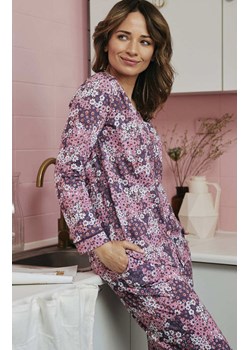 Piżama damska z długim rękawem i długimi nogawkami 104686, Kolor fioletowy-wzór, Rozmiar L, Wadima ze sklepu Primodo w kategorii Piżamy damskie - zdjęcie 167942787