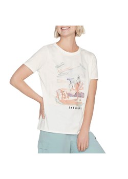 Koszulka Skechers Airbrush WTS380WSL - biała ze sklepu streetstyle24.pl w kategorii Bluzki damskie - zdjęcie 167945049