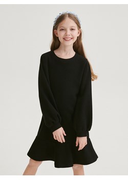 Reserved - Sukienka z falbaną - czarny ze sklepu Reserved w kategorii Sukienki dziewczęce - zdjęcie 167947146