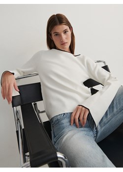 Reserved - Sweter oversize - złamana biel ze sklepu Reserved w kategorii Swetry damskie - zdjęcie 167947246