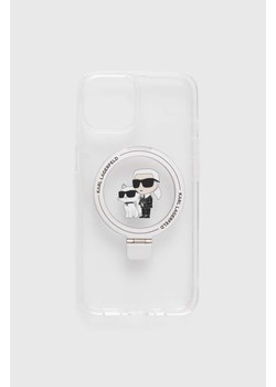 Karl Lagerfeld etui na telefon iPhone 14 / 15 / 13 6.1&quot; kolor transparentny ze sklepu ANSWEAR.com w kategorii Etui - zdjęcie 167947458