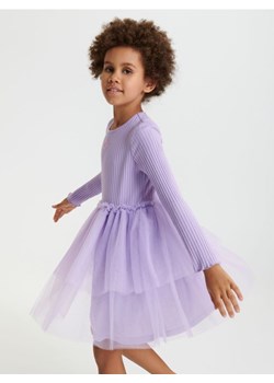 Sinsay - Sukienka z marszczeniami - fioletowy ze sklepu Sinsay w kategorii Sukienki dziewczęce - zdjęcie 167948366