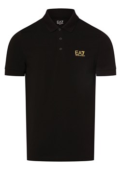 EA7 Emporio Armani Męska koszulka polo Mężczyźni Bawełna czarny jednolity ze sklepu vangraaf w kategorii T-shirty męskie - zdjęcie 167948707