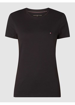 T-shirt z bawełny organicznej z wyhaftowanym logo ze sklepu Peek&Cloppenburg  w kategorii Bluzki damskie - zdjęcie 167950207