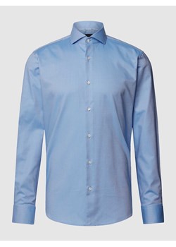 Koszula biznesowa o kroju slim fit z fakturowanym wzorem ze sklepu Peek&Cloppenburg  w kategorii Koszule męskie - zdjęcie 167951248