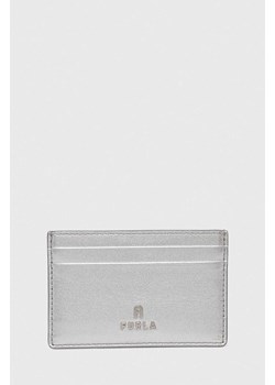 Furla etui na karty skórzane kolor srebrny ze sklepu ANSWEAR.com w kategorii Portfele damskie - zdjęcie 167953839