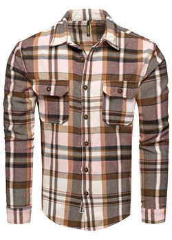 Męska koszula flanelowa w kratę Recea ze sklepu Recea.pl w kategorii Koszule męskie - zdjęcie 167962528