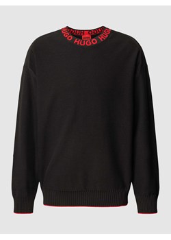 Sweter z dzianiny model ‘Smarlo’ w kolorze czarnym ze sklepu Peek&Cloppenburg  w kategorii Swetry męskie - zdjęcie 167963177