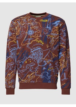 Bluza ze wzorem na całej powierzchni w kolorze jasnobrązowym ze sklepu Peek&Cloppenburg  w kategorii Bluzy męskie - zdjęcie 167963365