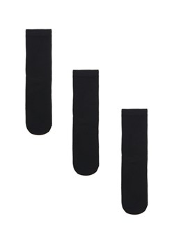 Cropp - 3 pack gładkich czarnych skarpet - czarny ze sklepu Cropp w kategorii Skarpetki męskie - zdjęcie 167993489