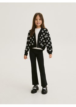 Reserved - Bawełniane spodnie flare - czarny ze sklepu Reserved w kategorii Spodnie dziewczęce - zdjęcie 167993977
