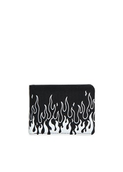 Cropp - Czarny portfel z motywem płomieni - czarny ze sklepu Cropp w kategorii Portfele męskie - zdjęcie 168077859
