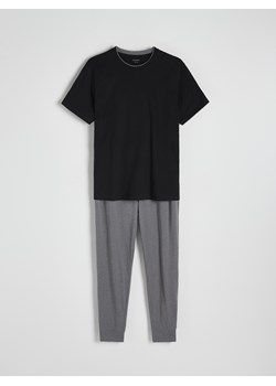 Reserved - Dwuczęściowa piżama - czarny ze sklepu Reserved w kategorii Piżamy męskie - zdjęcie 168078318