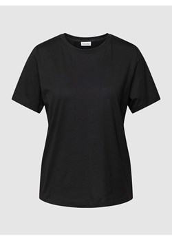 T-shirt z prążkowanym okrągłym dekoltem ze sklepu Peek&Cloppenburg  w kategorii Bluzki damskie - zdjęcie 168080015