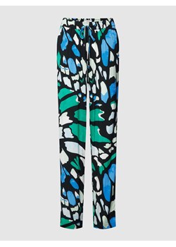 Luźne spodnie z lnu ze wzorem na całej powierzchni ze sklepu Peek&Cloppenburg  w kategorii Spodnie damskie - zdjęcie 168081368