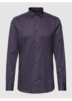 Koszula biznesowa o kroju body fit z drobnym wzorem na całej powierzchni ze sklepu Peek&Cloppenburg  w kategorii Koszule męskie - zdjęcie 168081555