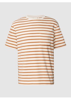 T-shirt ze wzorem w paski i kieszenią na piersi ze sklepu Peek&Cloppenburg  w kategorii T-shirty męskie - zdjęcie 168081999