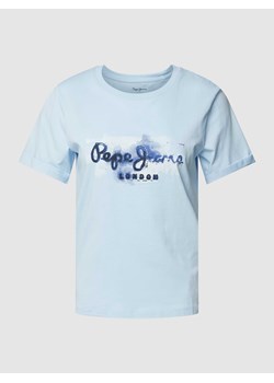 T-shirt z przeszytymi zakończeniami rękawów model ‘GOLDIE’ ze sklepu Peek&Cloppenburg  w kategorii Bluzki damskie - zdjęcie 168082376