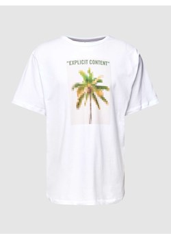T-shirt z nadrukiem z motywem i logo model ‘Blurred Palm’ ze sklepu Peek&Cloppenburg  w kategorii T-shirty męskie - zdjęcie 168082388