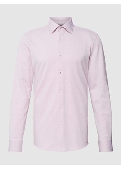 Koszula biznesowa z fakturowanym wzorem model ‘Hank’ ze sklepu Peek&Cloppenburg  w kategorii Koszule męskie - zdjęcie 168082998