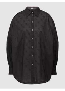 Bluzka koszulowa z bufiastymi rękawami model ‘MONOGRAM’ ze sklepu Peek&Cloppenburg  w kategorii Koszule damskie - zdjęcie 168083127