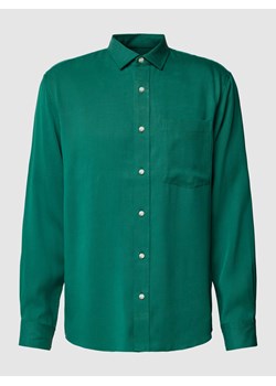 Koszula casualowa z lyocellu z kieszenią na piersi ze sklepu Peek&Cloppenburg  w kategorii Koszule męskie - zdjęcie 168083645