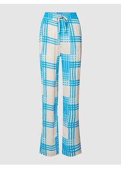 Spodnie materiałowe z wiskozy ze wzorem na całej powierzchni ze sklepu Peek&Cloppenburg  w kategorii Spodnie damskie - zdjęcie 168084558