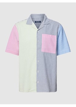 Koszula casualowa o kroju tailored fit z kołnierzem z połami ze sklepu Peek&Cloppenburg  w kategorii Koszule męskie - zdjęcie 168084657